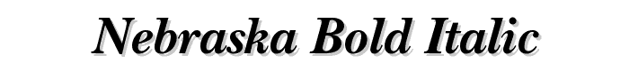 Nebraska Bold Italic font